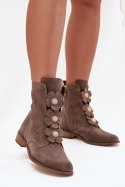 Botki Model Zazoo 3085 Dark Beige - Step in style Step in style