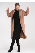 Płaszcz Damski Model M1111 Beige - Figl Figl Płaszcz Damski Model M1111 Beige - Figl Figl
