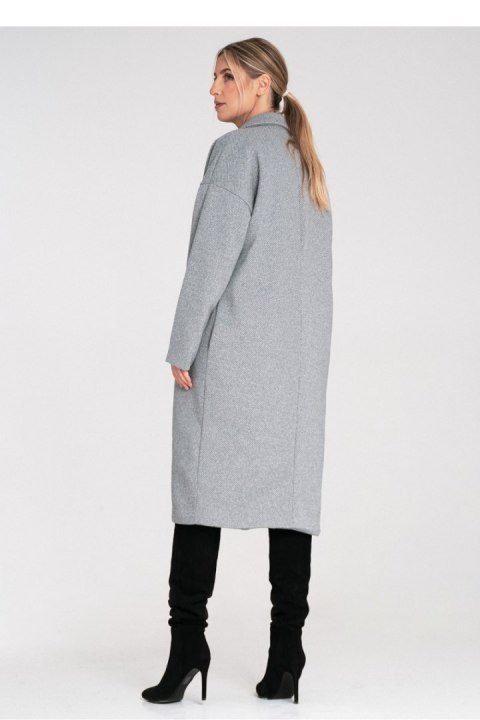 Płaszcz Damski Model M1111 Grey - Figl Figl Płaszcz Damski Model M1111 Grey - Figl Figl