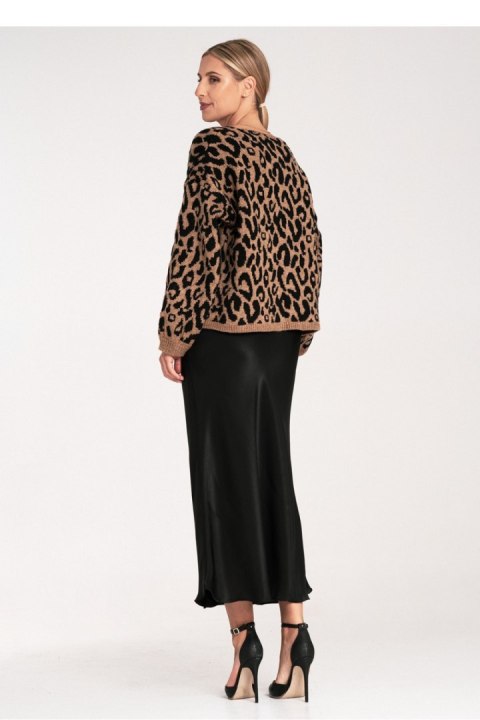 Sweter Damski Model M1094 Black/Beige - Figl Figl Sweter Damski Model M1094 Black/Beige - Figl Figl