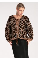Sweter Damski Model M1094 Black/Beige - Figl Figl Sweter Damski Model M1094 Black/Beige - Figl Figl