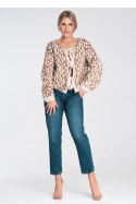 Sweter Damski Model M1094 White/Beige - Figl Figl Sweter Damski Model M1094 White/Beige - Figl Figl