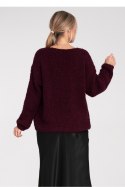 Sweter Damski Model M1108 Bordo - Figl Figl Sweter Damski Model M1108 Bordo - Figl Figl