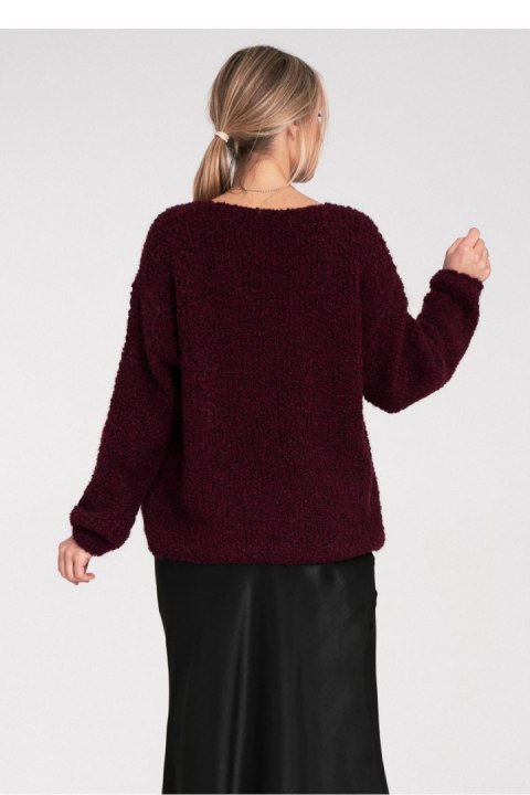 Sweter Damski Model M1108 Bordo - Figl Figl Sweter Damski Model M1108 Bordo - Figl Figl