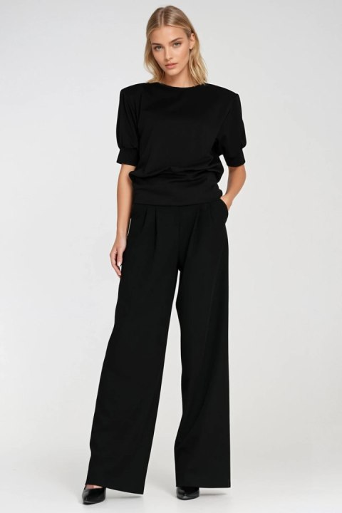 Bluza z krótkim rękawem BL12 Black - Nife Nife Bluza z krótkim rękawem BL12 Black - Nife Nife