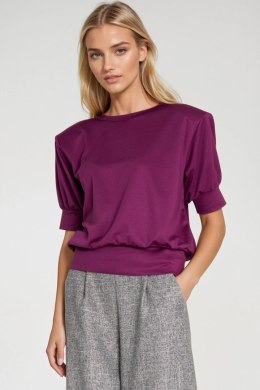 Bluza z krótkim rękawem BL12 Purpura - Nife Nife