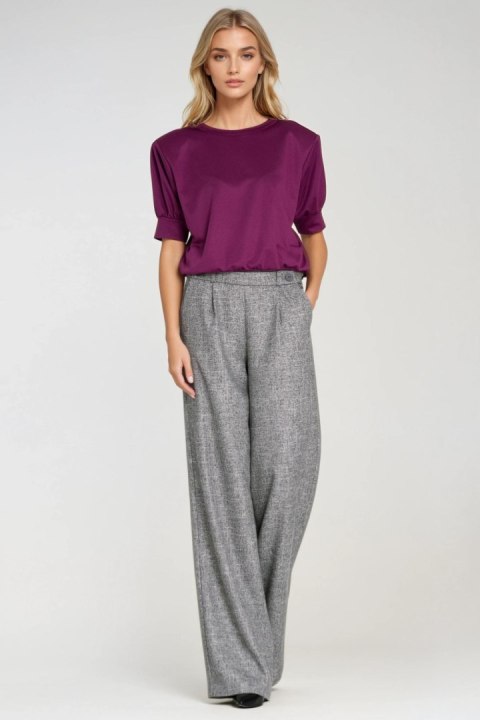 Bluza z krótkim rękawem BL12 Purpura - Nife Nife Bluza z krótkim rękawem BL12 Purpura - Nife Nife