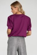Bluza z krótkim rękawem BL12 Purpura - Nife Nife