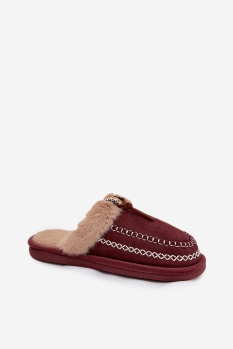 Kapcie Model Perivelle 608 Bordo - Step in style Step in style Kapcie Model Perivelle 608 Bordo - Step in style Step in style
