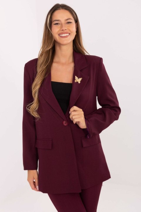 Marynarka Model IT-MA-FL8315.85 Bordo - Rue Paris Rue Paris