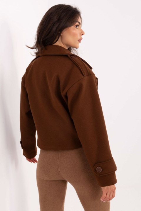 Płaszcz Damski Model IT-KR-A9558.62 Brown - Rue Paris Rue Paris