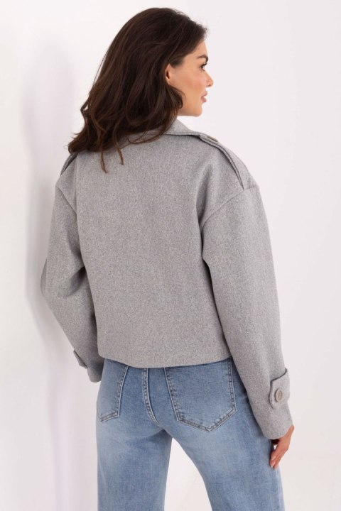 Płaszcz Damski Model IT-KR-A9558.62 Grey - Rue Paris Rue Paris