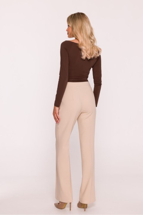 Spodnie Damskie Model S418 Beige - Stylove Stylove Spodnie Damskie Model S418 Beige - Stylove Stylove