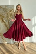 Sukienka Model 244-10 Bordo - Bicotone Bicotone Sukienka Model 244-10 Bordo - Bicotone Bicotone