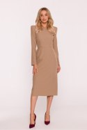 Sukienka Model S412 Beige - Stylove Stylove Sukienka Model S412 Beige - Stylove Stylove