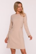 Sukienka Model S419 Beige - Stylove Stylove Sukienka Model S419 Beige - Stylove Stylove