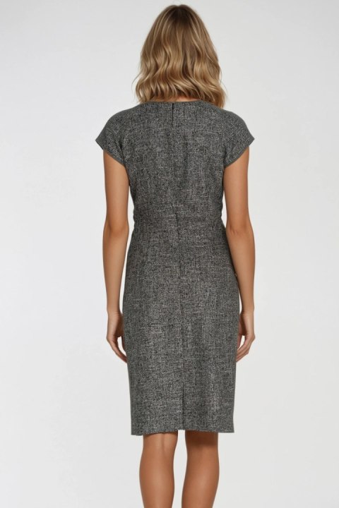 Sukienka z zakładkami na dekolcie Z275 Black - Nife Nife