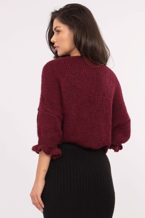 Sweter Damski Model MI-SW-2911.91 Bordo - Italy Moda Italy Moda Sweter Damski Model MI-SW-2911.91 Bordo - Italy Moda Italy Moda