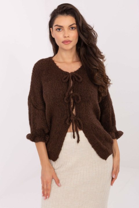 Sweter Damski Model MI-SW-2911.91 Brown - Italy Moda Italy Moda Sweter Damski Model MI-SW-2911.91 Brown - Italy Moda Italy Moda