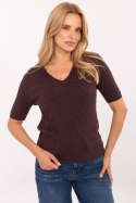 Sweter Damski Model PM-SW-B-615.18 Dark Brown - Factory Price Factory Price Sweter Damski Model PM-SW-B-615.18 Dark Brown - Factory Price Factory Price