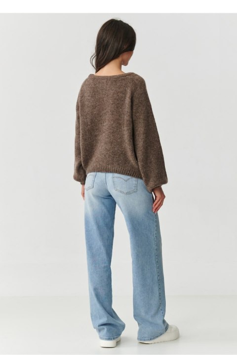 Sweter Damski Model S168 Mocca - Makadamia Makadamia Sweter Damski Model S168 Mocca - Makadamia Makadamia