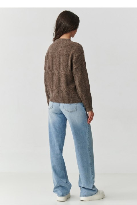 Sweter Damski Model S169 Mocca - Makadamia Makadamia Sweter Damski Model S169 Mocca - Makadamia Makadamia