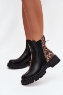 Botki Model Calista HB-308 Panterka/Black - Step in style Step in style