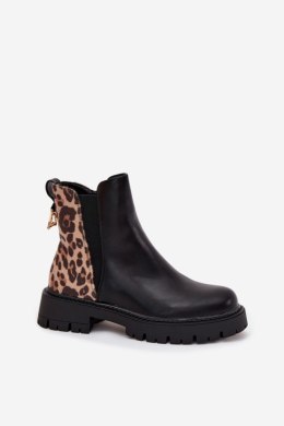 Botki Model Calista HB-308 Panterka/Black - Step in style Step in style
