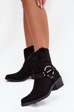 Botki Model Halivine RQ498-1 Black - Step in style Hurtownia odzieży on-line, moda damska, bielizna i obuwie dla kobiet - Matter Step in style