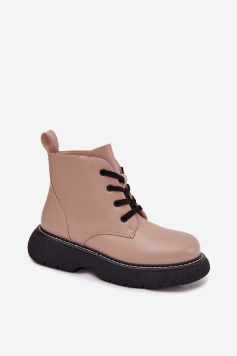 Botki Model Harmine LQ-26 Dark Beige - Step in style Step in style Botki Model Harmine LQ-26 Dark Beige - Step in style Step in style