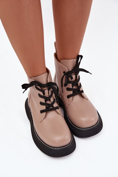 Botki Model Harmine LQ-26 Dark Beige - Step in style Step in style Botki Model Harmine LQ-26 Dark Beige - Step in style Step in style