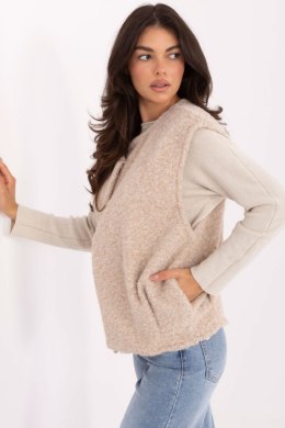 Kamizelka Model IT-KZ-FL9622.29P Light Beige - Rue Paris Rue Paris