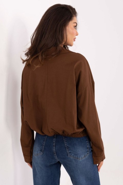 Koszula Damska Model IT-KS-FL9273.86 Brown - Rue Paris Rue Paris Koszula Damska Model IT-KS-FL9273.86 Brown - Rue Paris Rue Paris