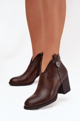 Botki Model Talienne ASA250-11 Czekolada - Step in style Step in style