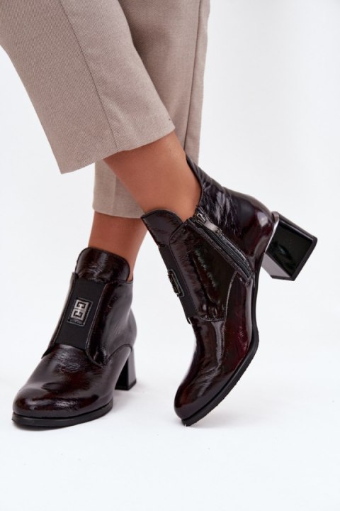 Botki Model Zazoo 60560 Bordo - Step in style Step in style Botki Model Zazoo 60560 Bordo - Step in style Step in style