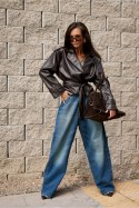 Kurtka Damska Model Lorina CBR KUR0031 Dark Brown - Roco Fashion Roco Fashion