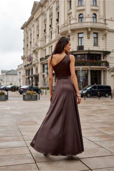 Sukienka Model Inez CBR SUK0461 Dark Brown - Roco Fashion Roco Fashion Sukienka Model Inez CBR SUK0461 Dark Brown - Roco Fashion Roco Fashion