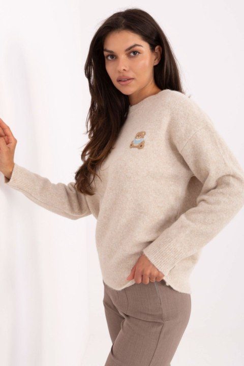 Sweter Damski Model PM-SW-SC39.36 Beige - Factory Price Factory Price Sweter Damski Model PM-SW-SC39.36 Beige - Factory Price Factory Price