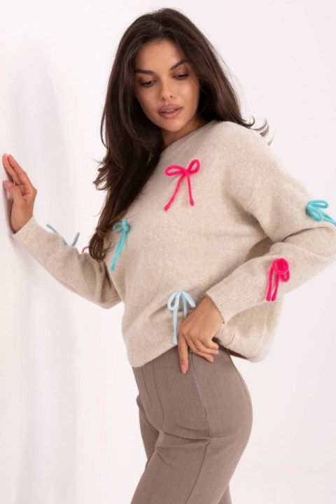 Sweter Damski Model PM-SW-SC82.41 Light Beige - Factory Price Factory Price Sweter Damski Model PM-SW-SC82.41 Light Beige - Factory Price Factory Price