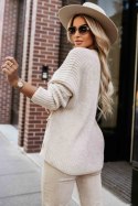 Sweter Kardigan Model 630-1 Beige - Numoco Numoco Sweter Kardigan Model 630-1 Beige - Numoco Numoco