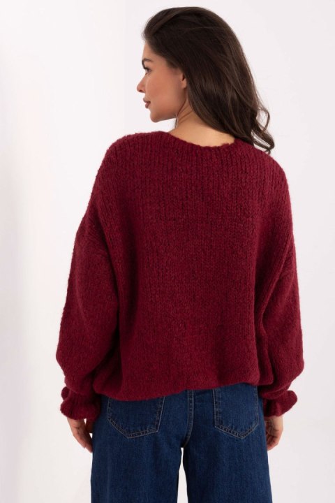 Sweter Kardigan Model MI-SW-0904.82 Bordo - Rue Paris Rue Paris Sweter Kardigan Model MI-SW-0904.82 Bordo - Rue Paris Rue Paris