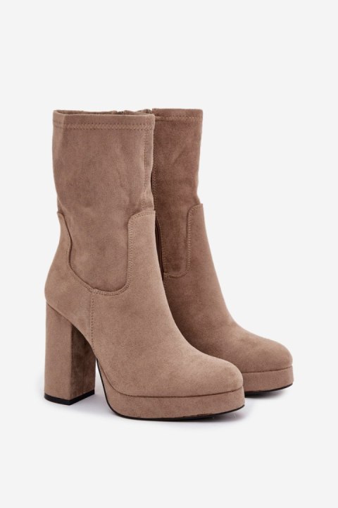 Botki Model Carolina RQ482 Beige - Step in style Step in style