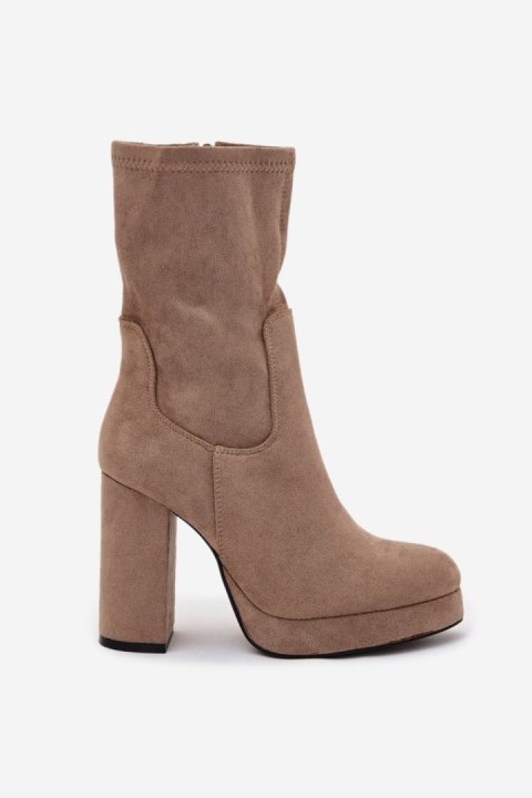 Botki Model Carolina RQ482 Beige - Step in style Step in style Botki Model Carolina RQ482 Beige - Step in style Step in style