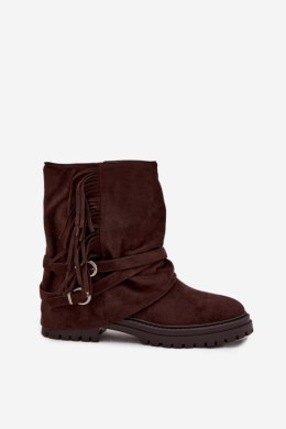 Botki Model Helianne WZ-108 Brown - Step in style Step in style