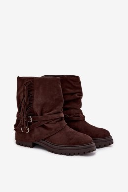 Botki Model Helianne WZ-108 Brown - Step in style Step in style