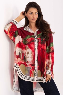 Koszula Damska Model IT-KS-18729.12 Bordo - Rue Paris Rue Paris