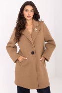 Płaszcz Damski Model IT-PL-FL8153.60 Camel - Rue Paris Rue Paris