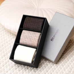 SKARPETY DAMSKIE 175 WEŁNA MERYNOS BOX 3PAK STEVEN