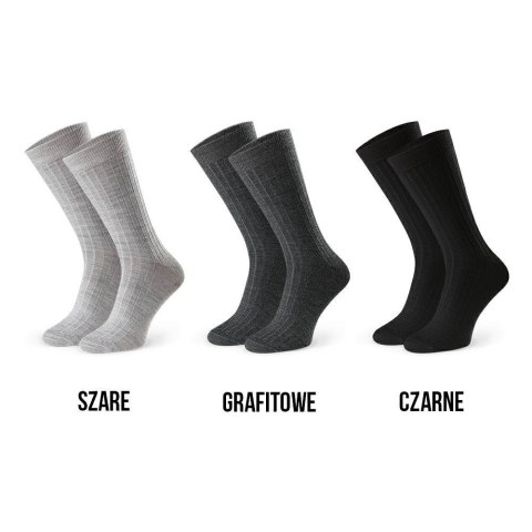 SKARPETY DAMSKIE 175 WEŁNA MERYNOS BOX 3PAK STEVEN