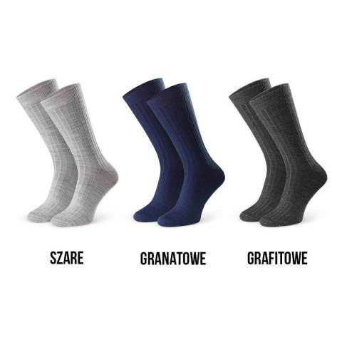 SKARPETY MĘSKIE 175 WEŁNA MERYNOS BOX 3PAK STEVEN